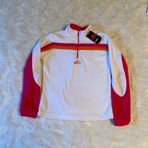 2/$40 Sportek Girls Soft Fleece Pullover Half Zip Sweater Size 16 NWT Vintage
